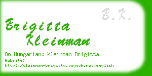 brigitta kleinman business card